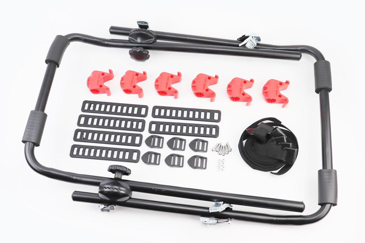 Крепление велосипеда HS-QC-02 для трех единиц на заднюю дверь автомобиля/крышку багажника Черный