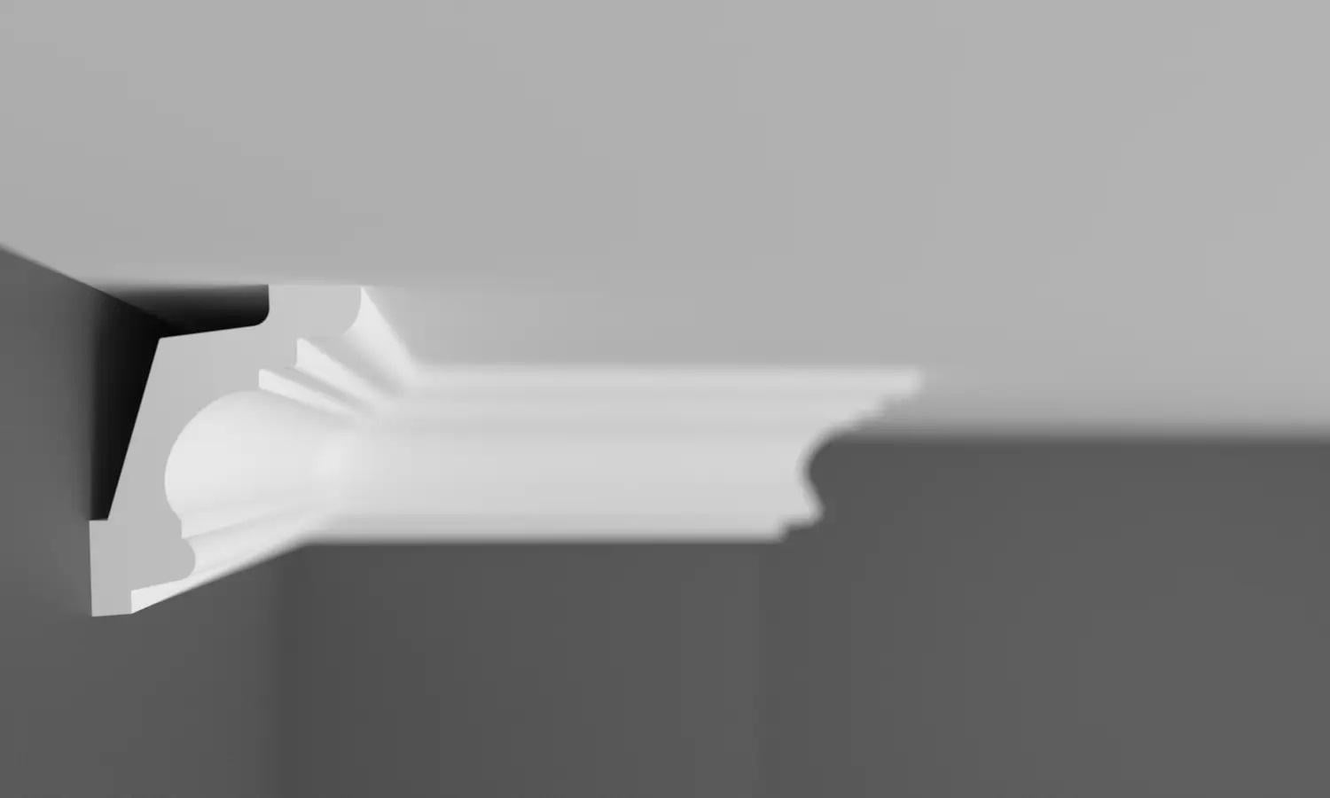 Плинтус потолочный полиуретановый Gaudi Decor 53x44x2000 мм (C 970)