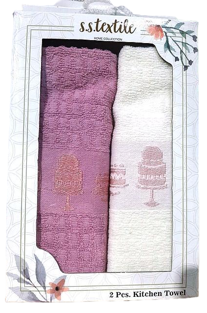 Набор кухонных полотенец By-sonya S.s.textile Тортик 40х60 см жаккард хлопок 9984299 2 шт. Разноцветный (DR014265)