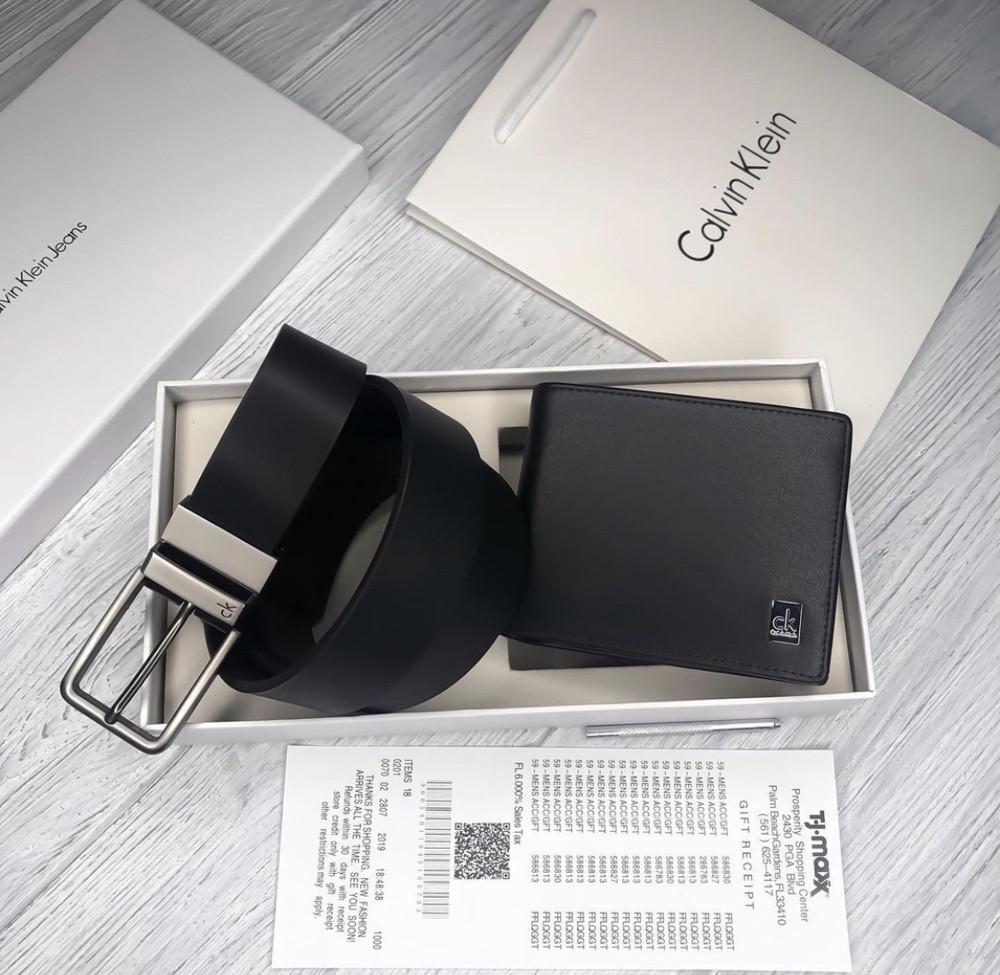 Подарочный набор мужской портмоне и ремень (461 PTR)