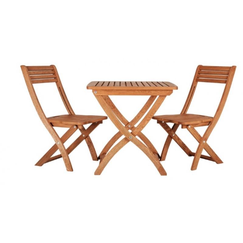 Комплект садовой мебели Woodsun California Terrace стол/2 стулья складные дерево Ясень (48382)