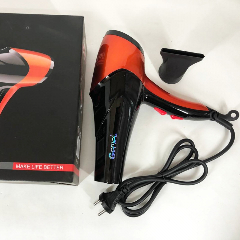 Фен для волос Gemei GM-1766 2600 Вт Orange (tf4351) - фото 8 Фен для волос Gemei GM-1766 2600 Вт Orange (tf4351) - фото 8