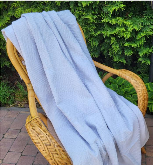 Покрывало Пике Вафелька 160x220 см Светло-серый (11193) - фото 1 Покрывало Пике Вафелька 160x220 см Светло-серый (11193) - фото 1