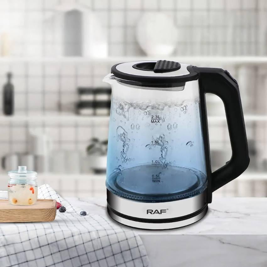 Електрочайник RAF R.7846 скляний дисковий зі скляним LED підсвічуванням - фото 4