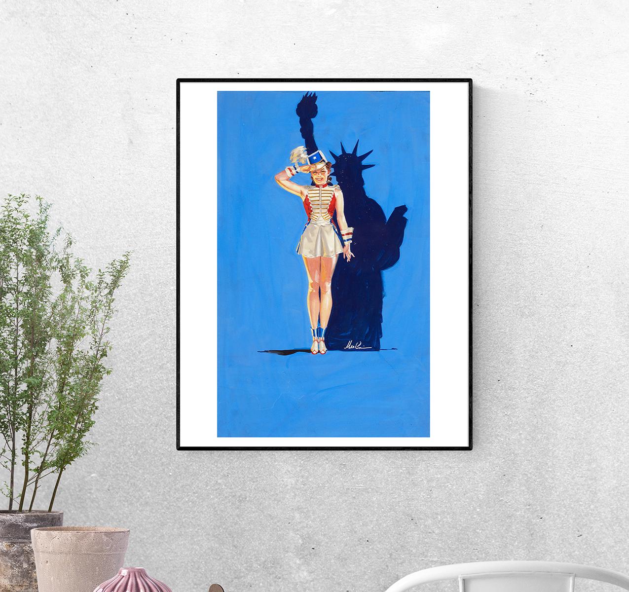 Постер Девушка американка. Мерлин Глен Эбнит формат А-0 (pin_up010142_Poster)