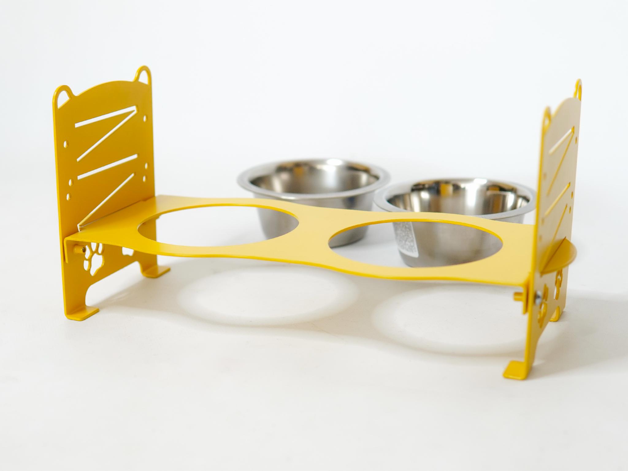 Кормушка для котов разборная-регулируемая 61-137 мм 0,45 л Желтый (1024584к) - фото 3