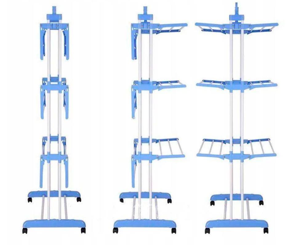 Сушарка для білизни Garment rack with wheels складна багатоярусна (1623) - фото 9