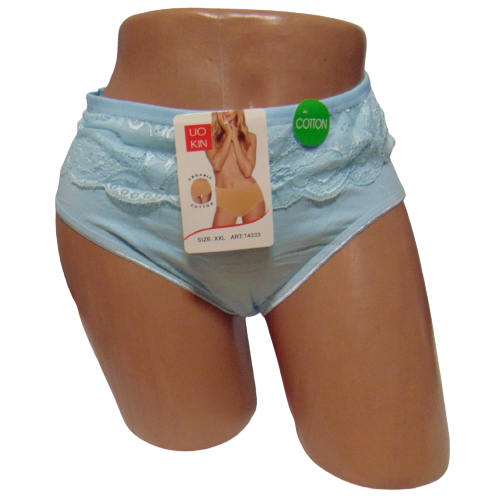 Женские трусы с кружевом Uokin 4333 2XL Голубой (1776659645)