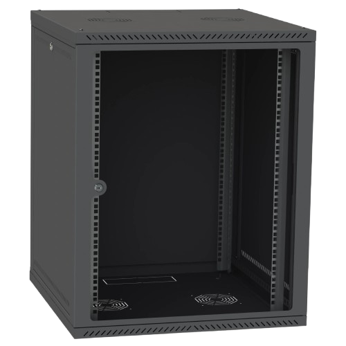 Шкаф серверный телекоммуникационный IPCOM СН-15U со стеклом IP20 600х450 мм Black (32709233)