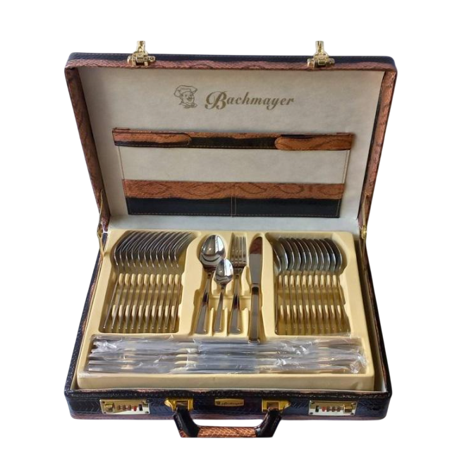 Столовый набор Bachmayer Paris 72 пр. в кожаном дипломате Золотой (a9cb9ce2)