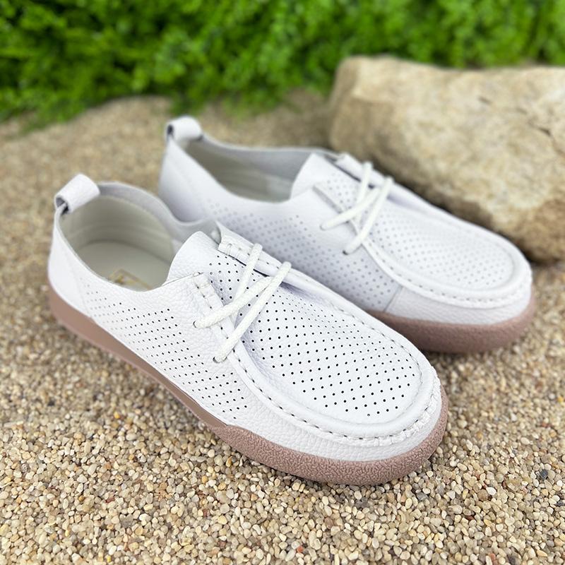 Мокасини жіночі перфоровані шкіряні Е-007035-2 р. 36 23 см Білий - фото 3 Мокасини жіночі перфоровані шкіряні Е-007035-2 р. 36 23 см Білий - фото 3