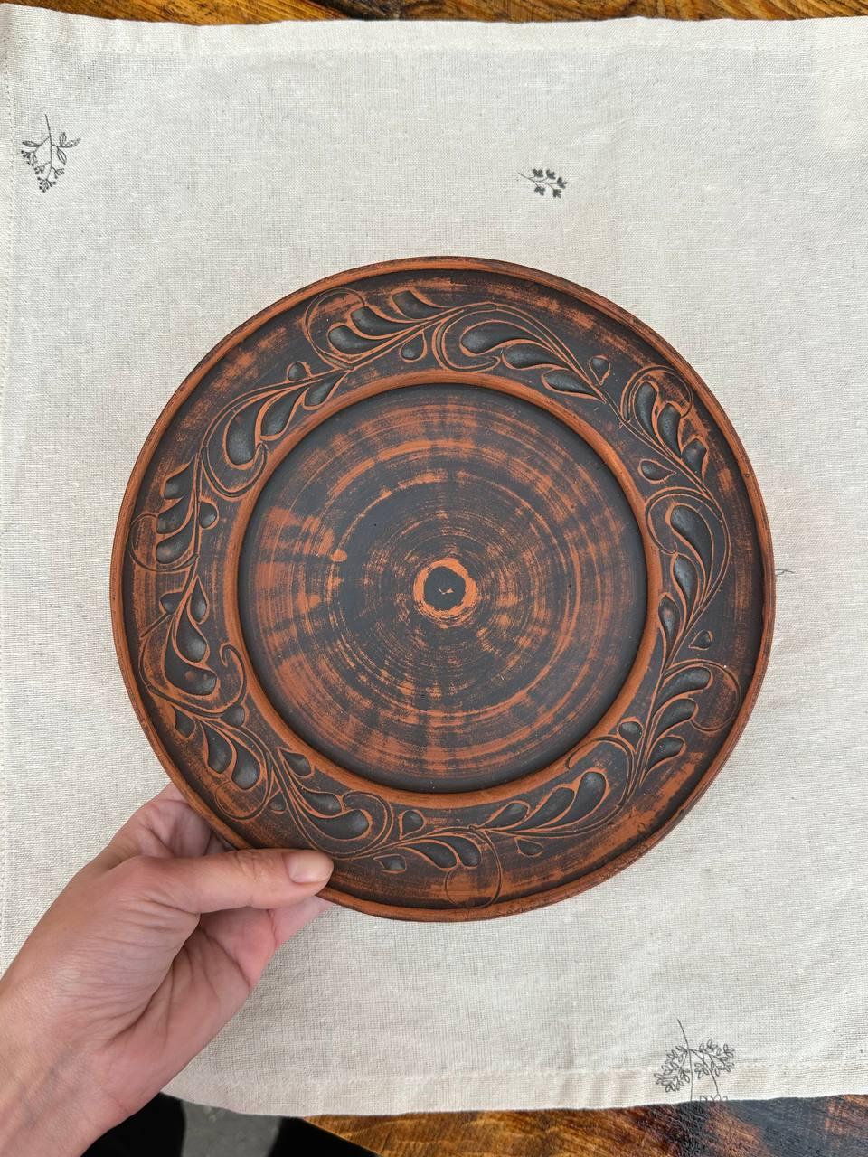 Тарілка Гілка із червоної глини 21 см (2602809094) - фото 2 Тарілка Гілка із червоної глини 21 см (2602809094) - фото 2