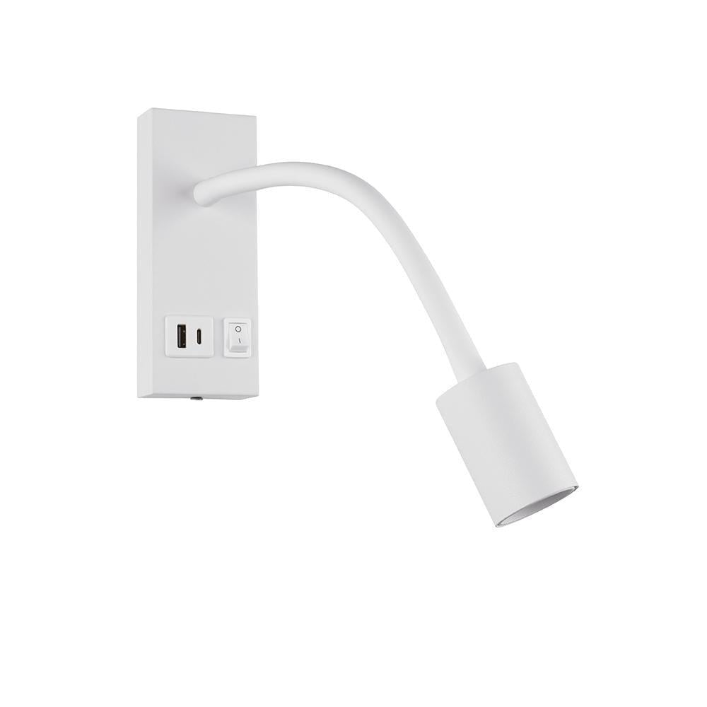 Бра Violux SNAKE USB/Type-C 5W 4200K 250Lm IP20 Белый (552002) Бра Violux SNAKE USB/Type-C 5W 4200K 250Lm IP20 Белый (552002)