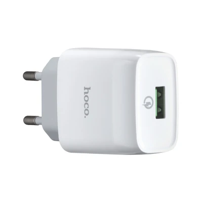 Зарядний пристрій мережевий Hoco C72Q USB QC3.0 Білий (2659509969)