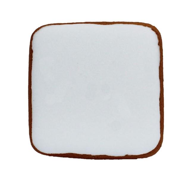 Пряник с индивидуальной печатью Крафт печиво Квадрат 4,5х4,5 см 15 г