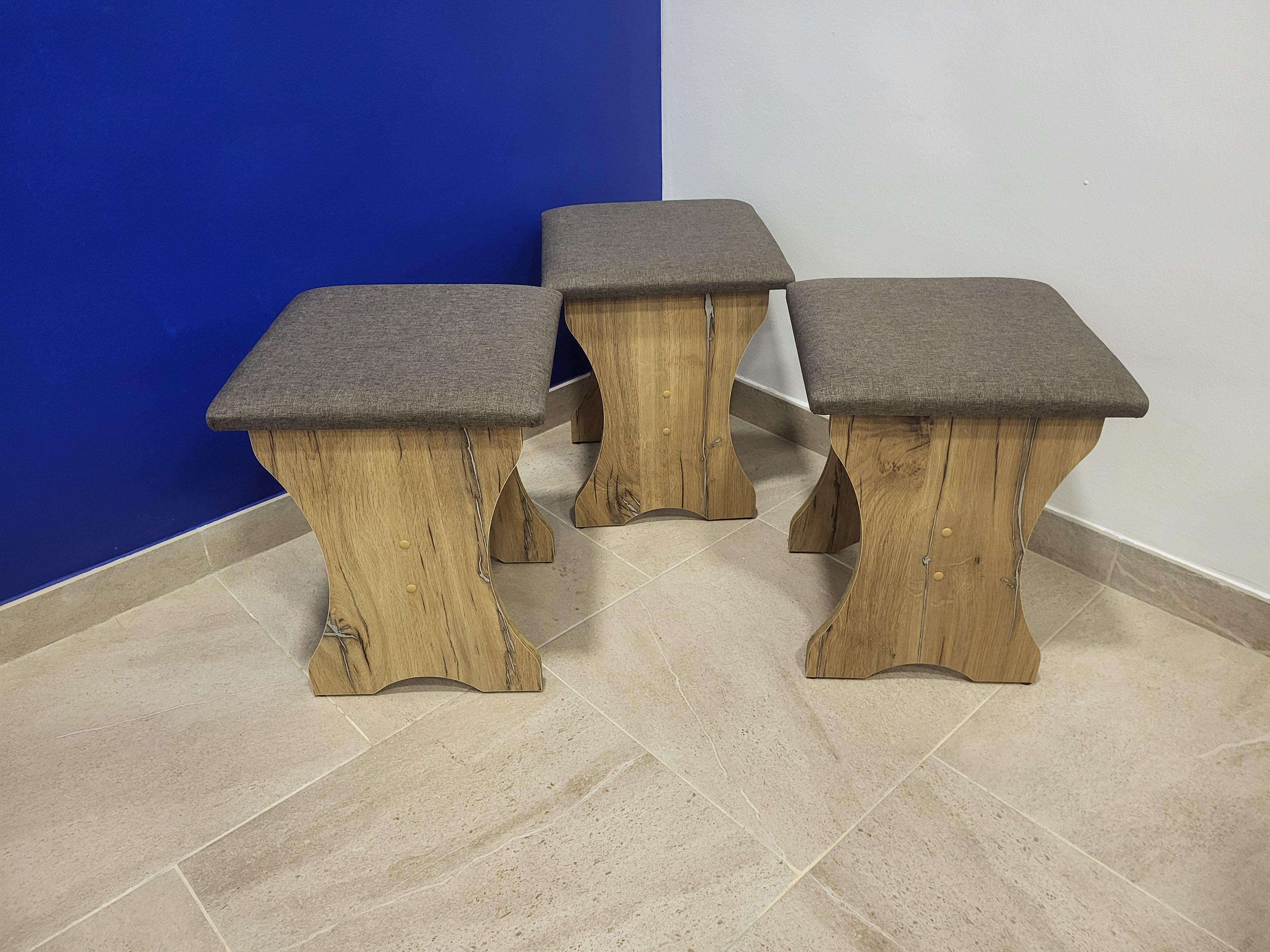 Комплект табуретов Семейный 35х35х44 см 3 шт. Дуб Флагшток/Дорандо (TTT-DF-D)