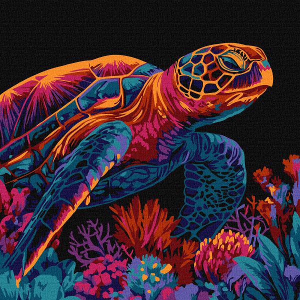 Картина по номерам Ideyka Загадочная черепаха 30х30 см (Id-KHO5182)