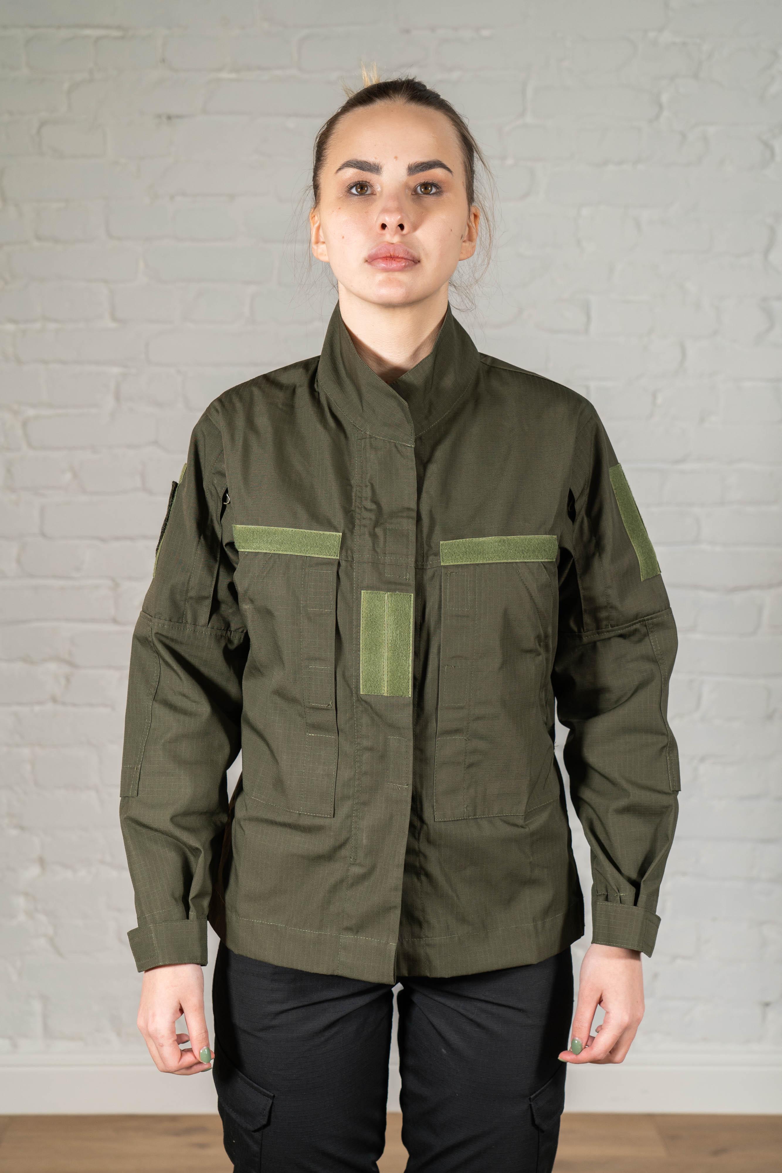 Китель военный женский Tactical с велкро панелями на рукавах и груди Ripstop L Пиксель (657-L)