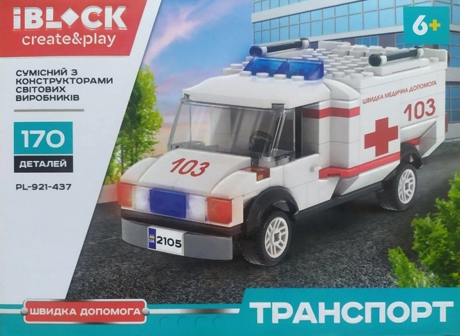 Конструктор пластиковый Iblock Скорая медицинская помощь 103 70 дет. 22x16x6 см (1923711188) Конструктор пластиковый Iblock Скорая медицинская помощь 103 70 дет. 22x16x6 см (1923711188)