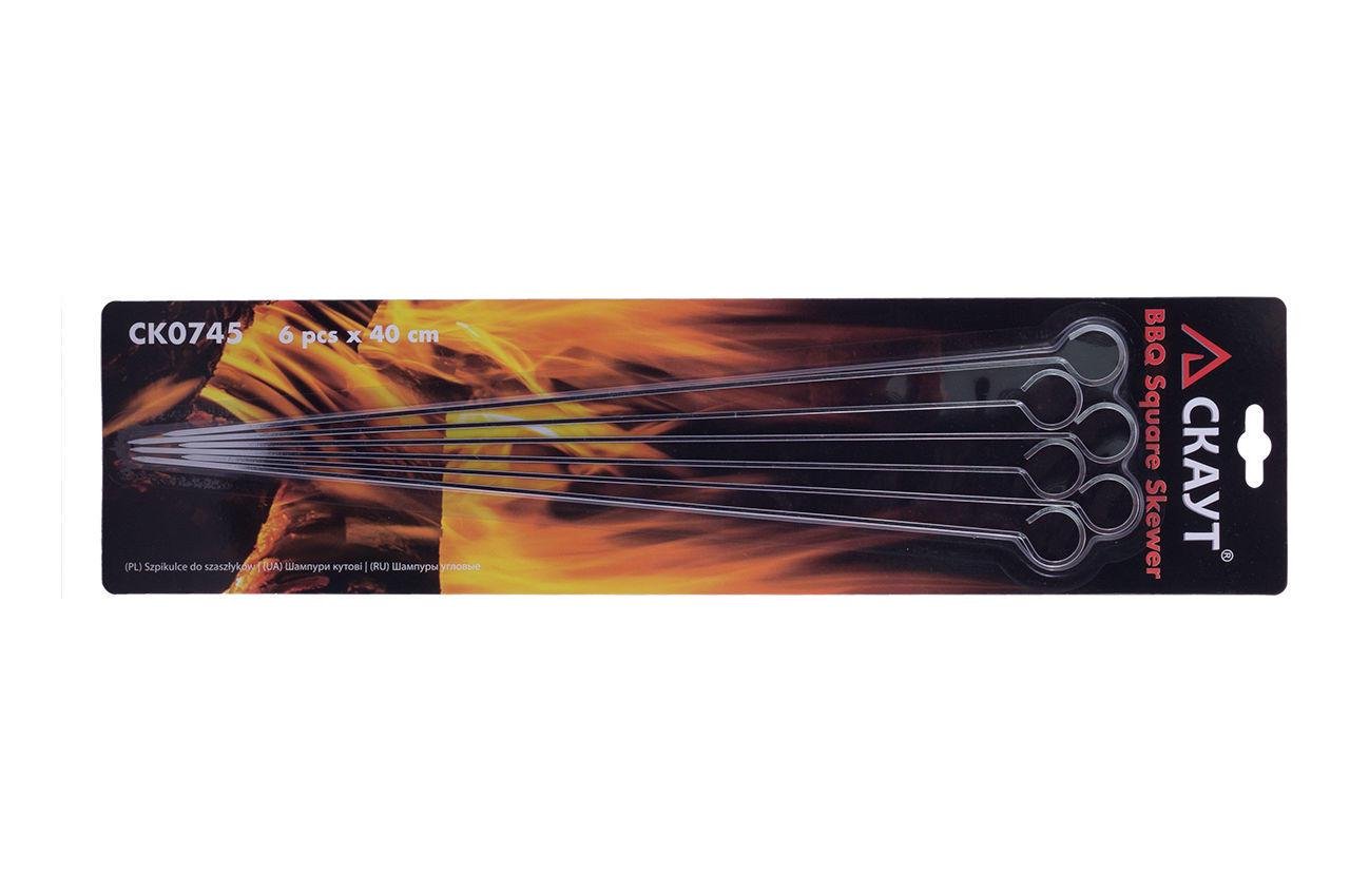 Шампур для гриля Скаут міні 6 шт. 400 мм (0745) - фото 2 Шампур для гриля Скаут міні 6 шт. 400 мм (0745) - фото 2