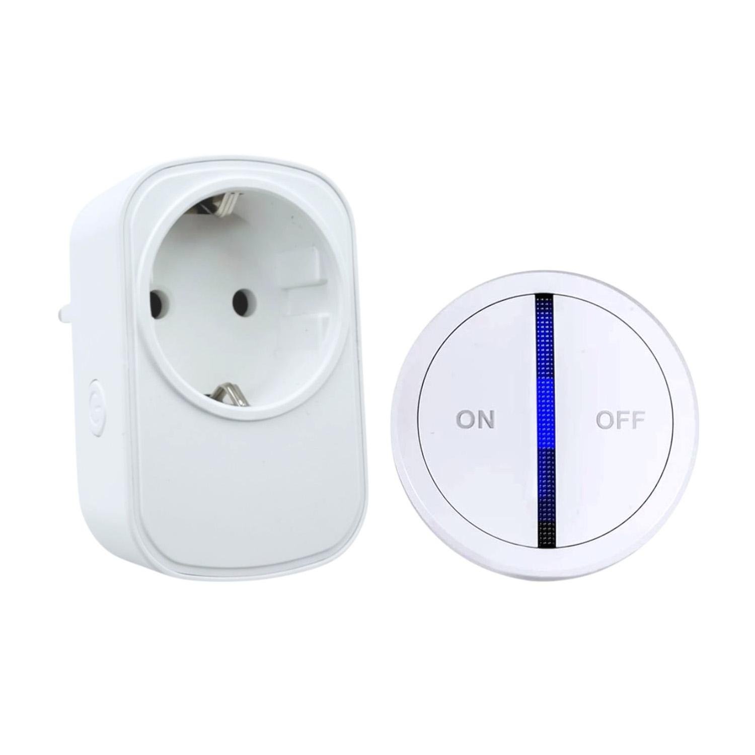 Комплект з розумної бездротової розетки SW-R08 і 1-канальної клавіші CA2 Комплект з розумної бездротової розетки SW-R08 і 1-канальної клавіші CA2