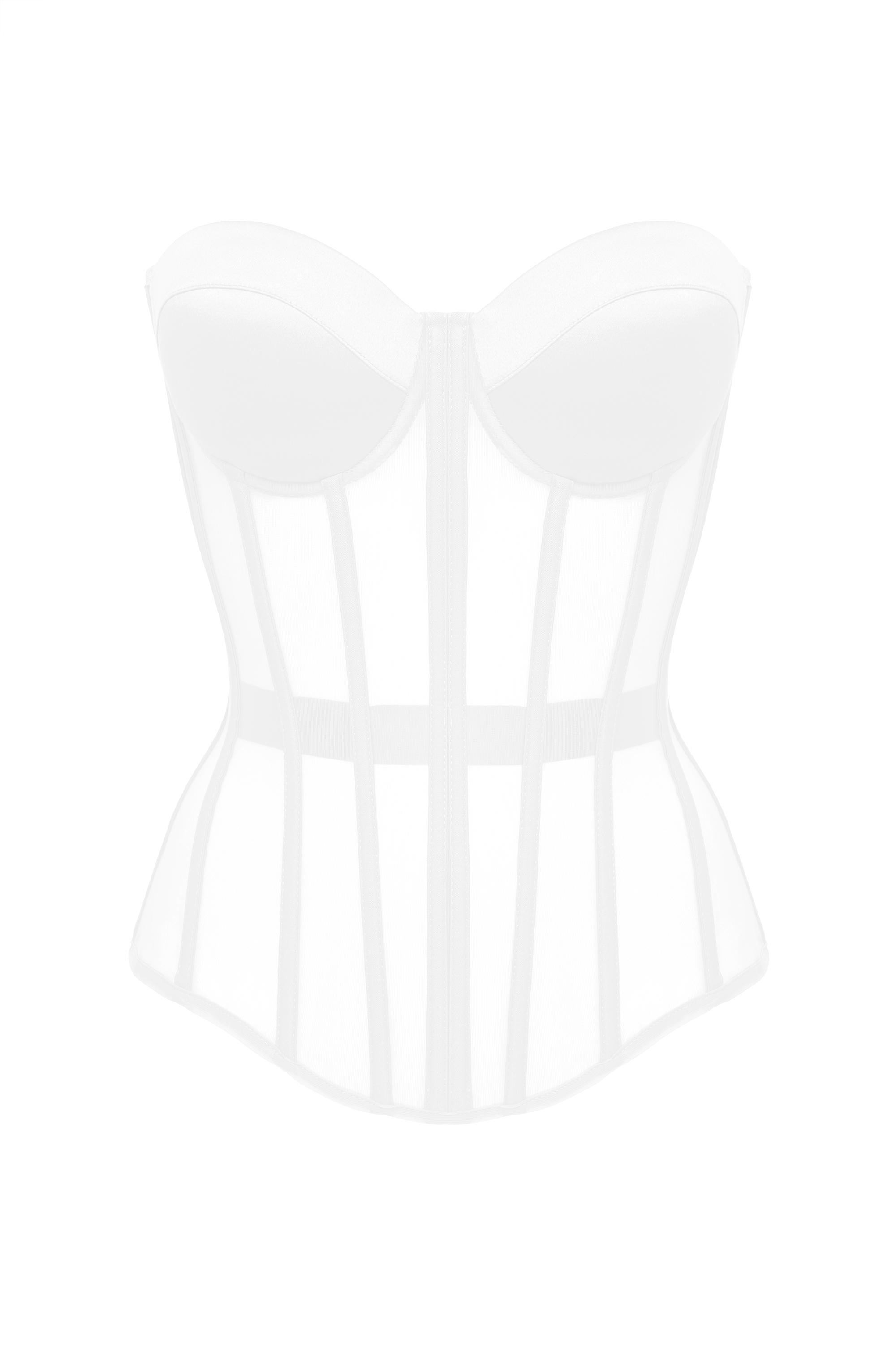 Корсет Lilu Classic с атласными чашками 75A S Белый (001/6)