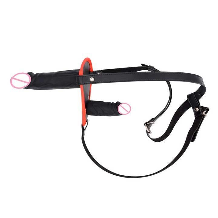 Страпон двосторонній Double StrapOn 13,5/10x3,5 см Чорний (Т0000646)