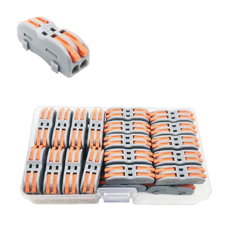 Набор клемм Tactix 0,08-4 мм2 32А 2х1-2х1 проходная наборная 39,5х14х14,5 мм 36 шт. Оранжевый (P422-36box)