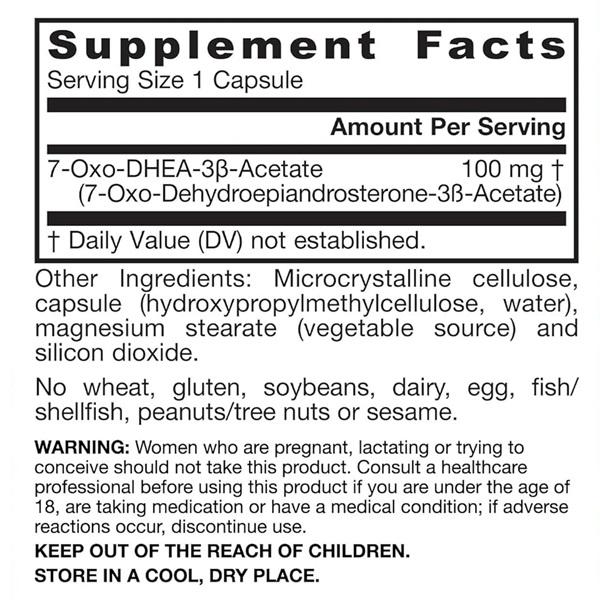 Дегідроепіандростерон Jarrow Formulas 7-Keto Dhea 100 мг 30 Veg Caps JRW15061 - фото 2 Дегідроепіандростерон Jarrow Formulas 7-Keto Dhea 100 мг 30 Veg Caps JRW15061 - фото 2
