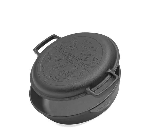 Сковорода чугунная с чугунной крышкой-сковородой 24 см (29-13- M2460U-2)