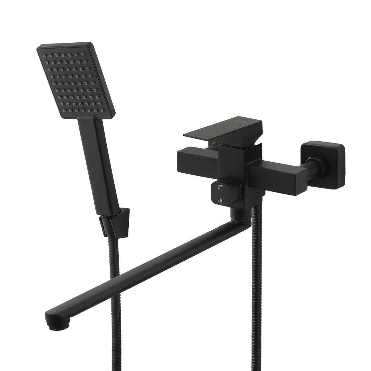 Змішувач для ванни Venta VC312DB з лійкою для душу Чорний (SW-97925)