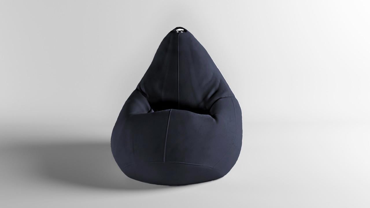 Бескаркасное кресло-мешок SkyPuff MEGA Груша Велюр Allure XXXL 160х120 см Dolphin (160145)