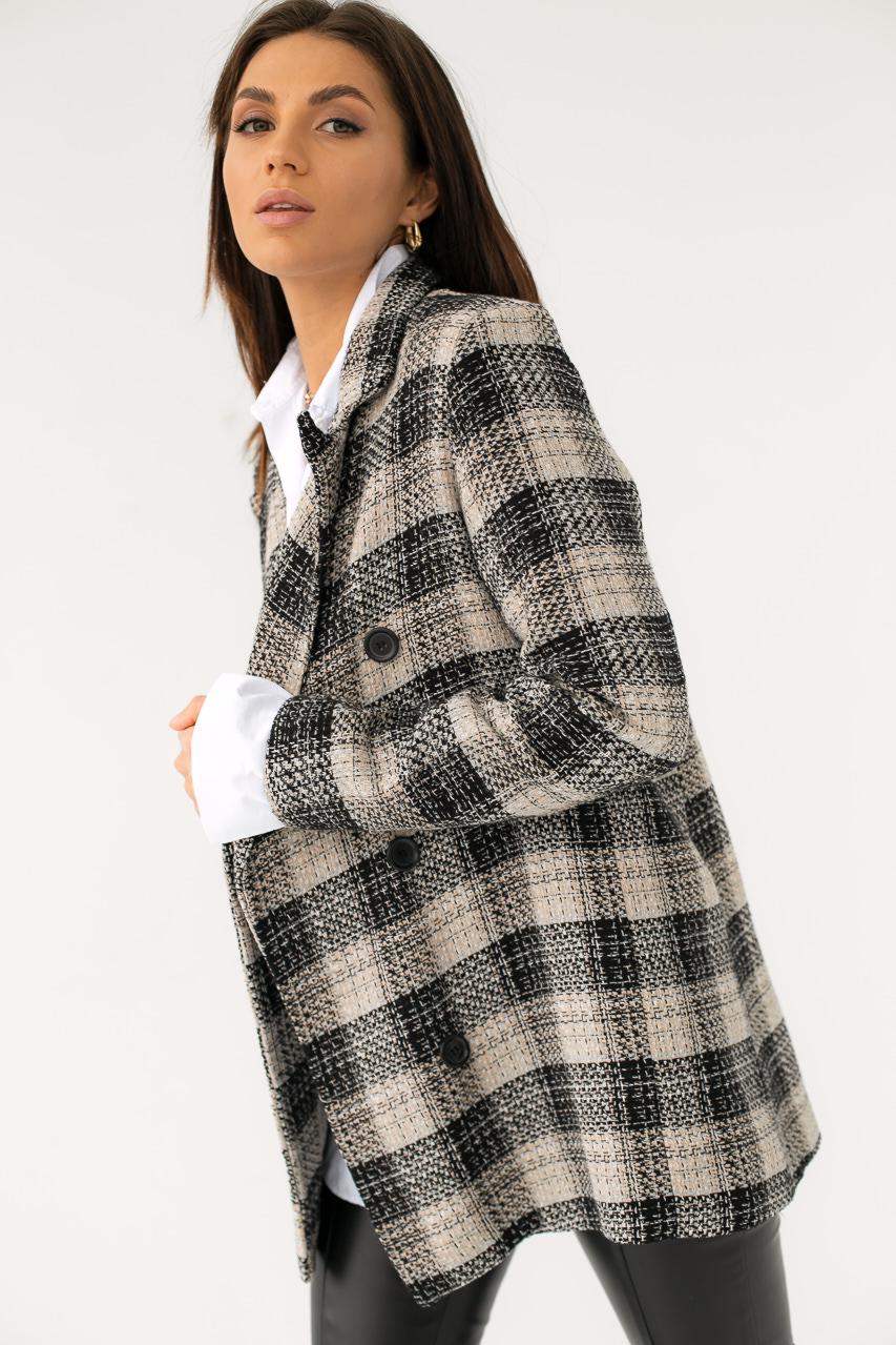 Жакет твидовый SOBE L Бежевый (9528562) - фото 6 Жакет твидовый SOBE L Бежевый (9528562) - фото 6