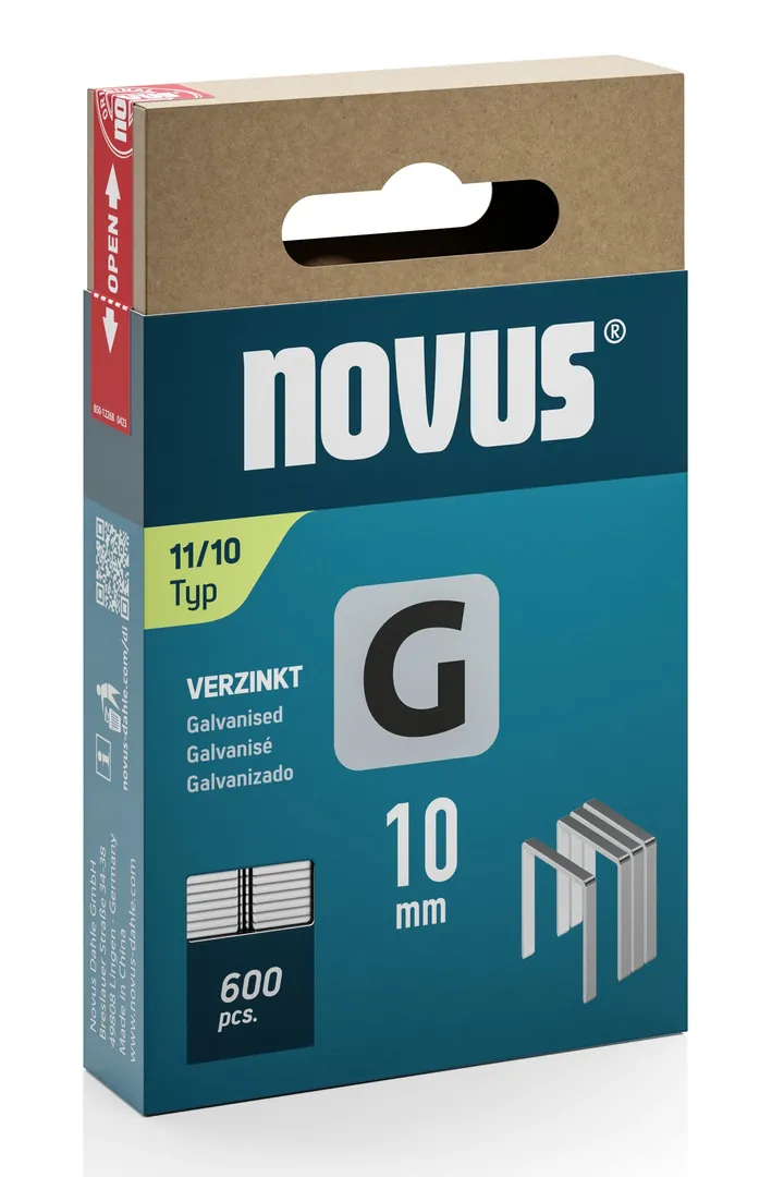 Скобы строительные плоские NOVUS р тип 11 10 мм 600 шт. (37515826)