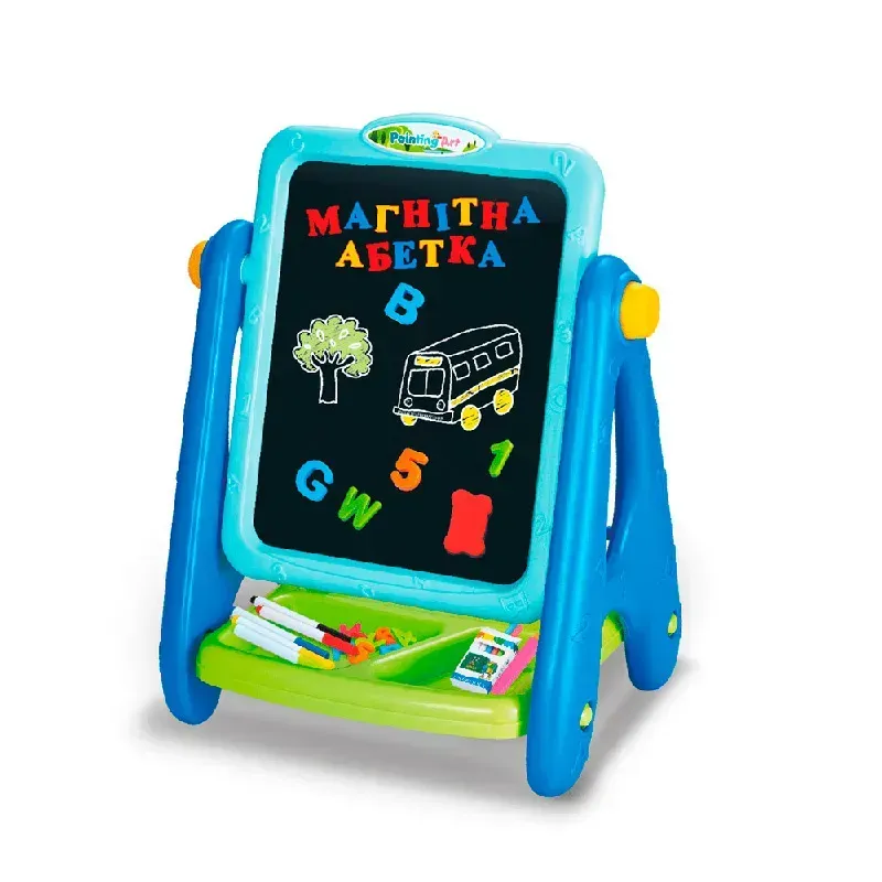 Мольберт 2в1 Limo Toy AK 0006 AB двухсторонняя доска для рисования с аксессуарами Голубой (2678783627)