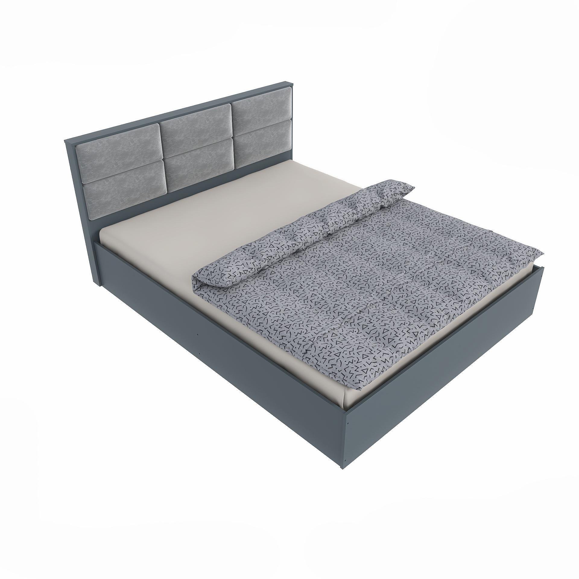 Кровать Эверест Лайт-1600 каркас 160x200 см Графитовый (ЕВ20617)