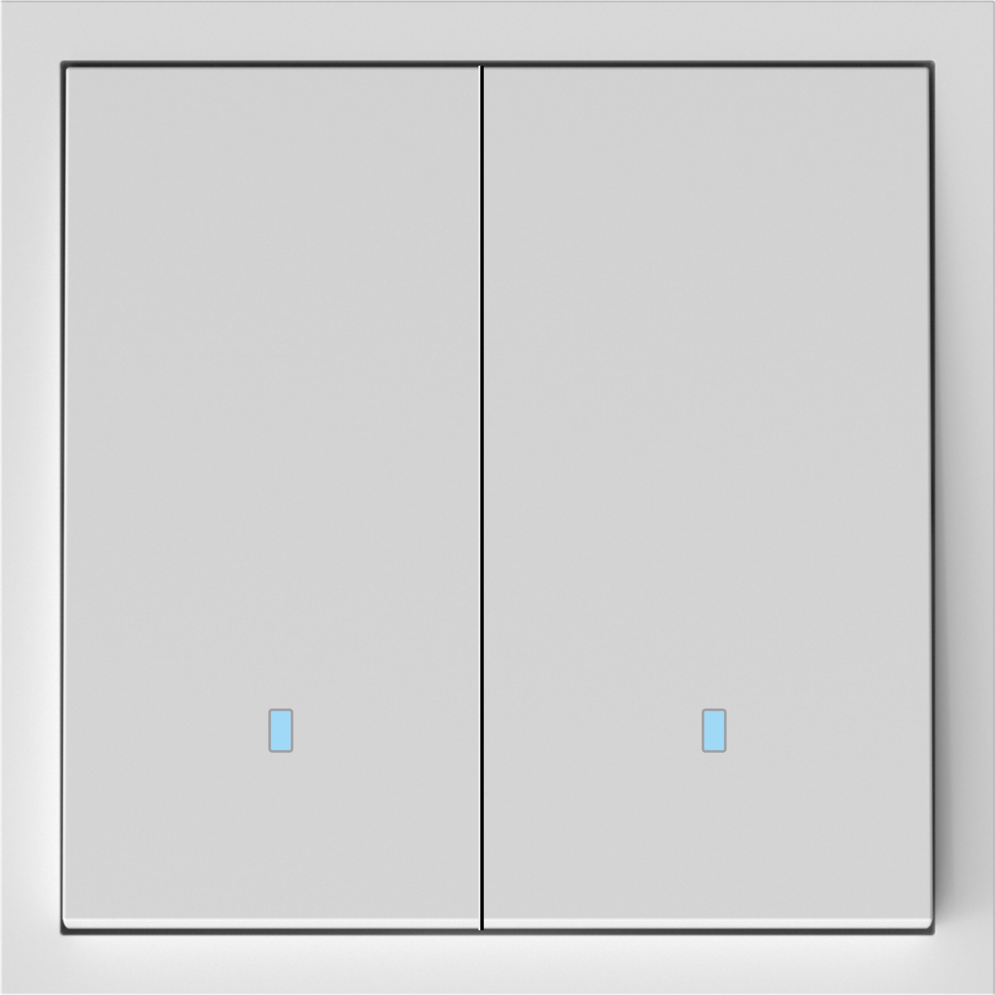 Выключатель двухклавишный ARDERO Soft с подсветкой 10А Белый (EV112L-W)