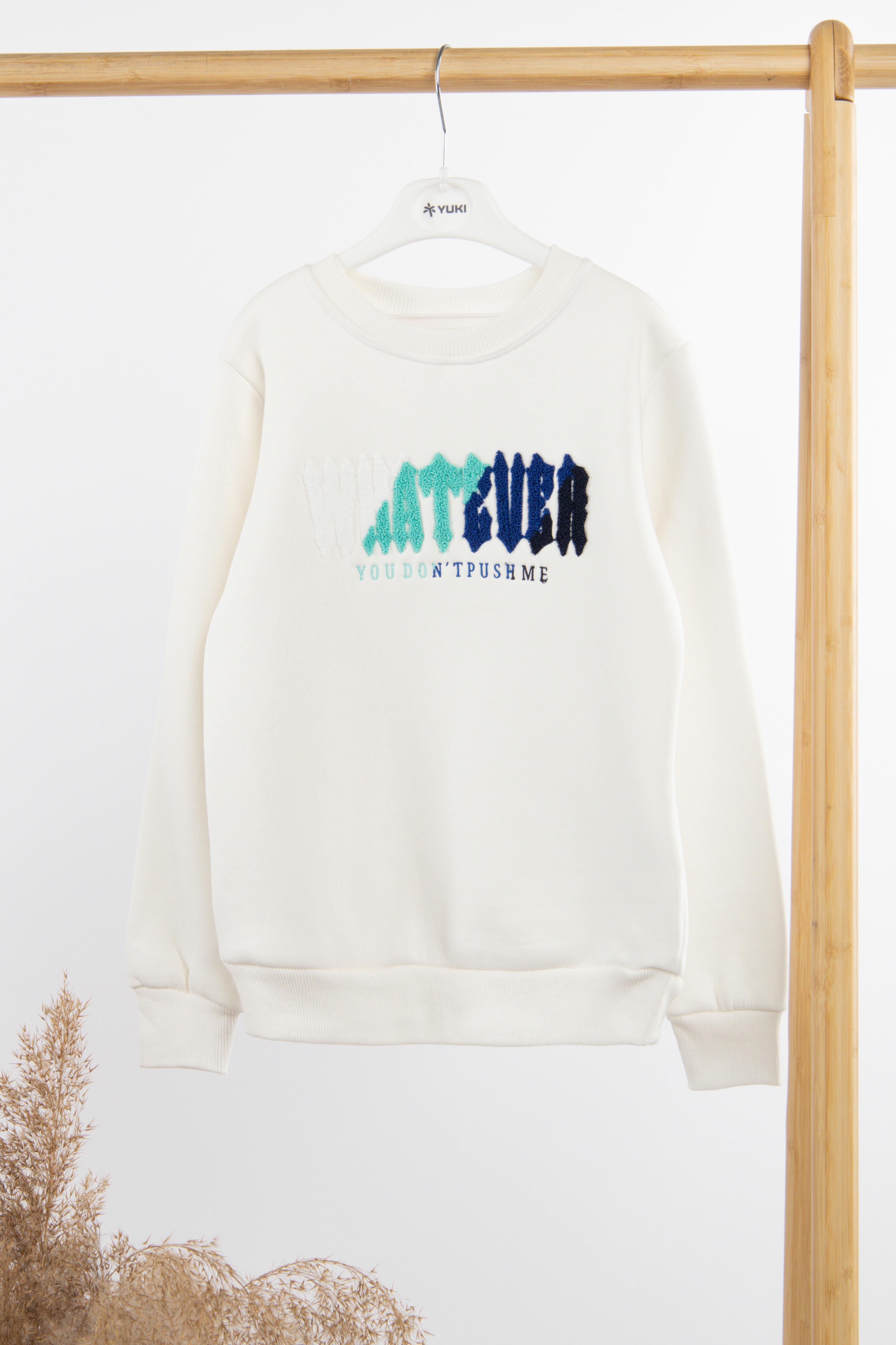 Свитшот для девочки ЦБ-00236020 146 см Молочный (28575981)