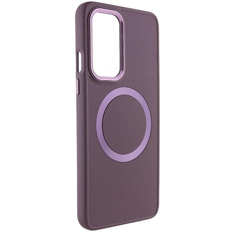 Противоударный TPU Чехол Bonbon Metal Style with MagSafe для OnePlus 9 Pro Бордовый / Plum - фото 1