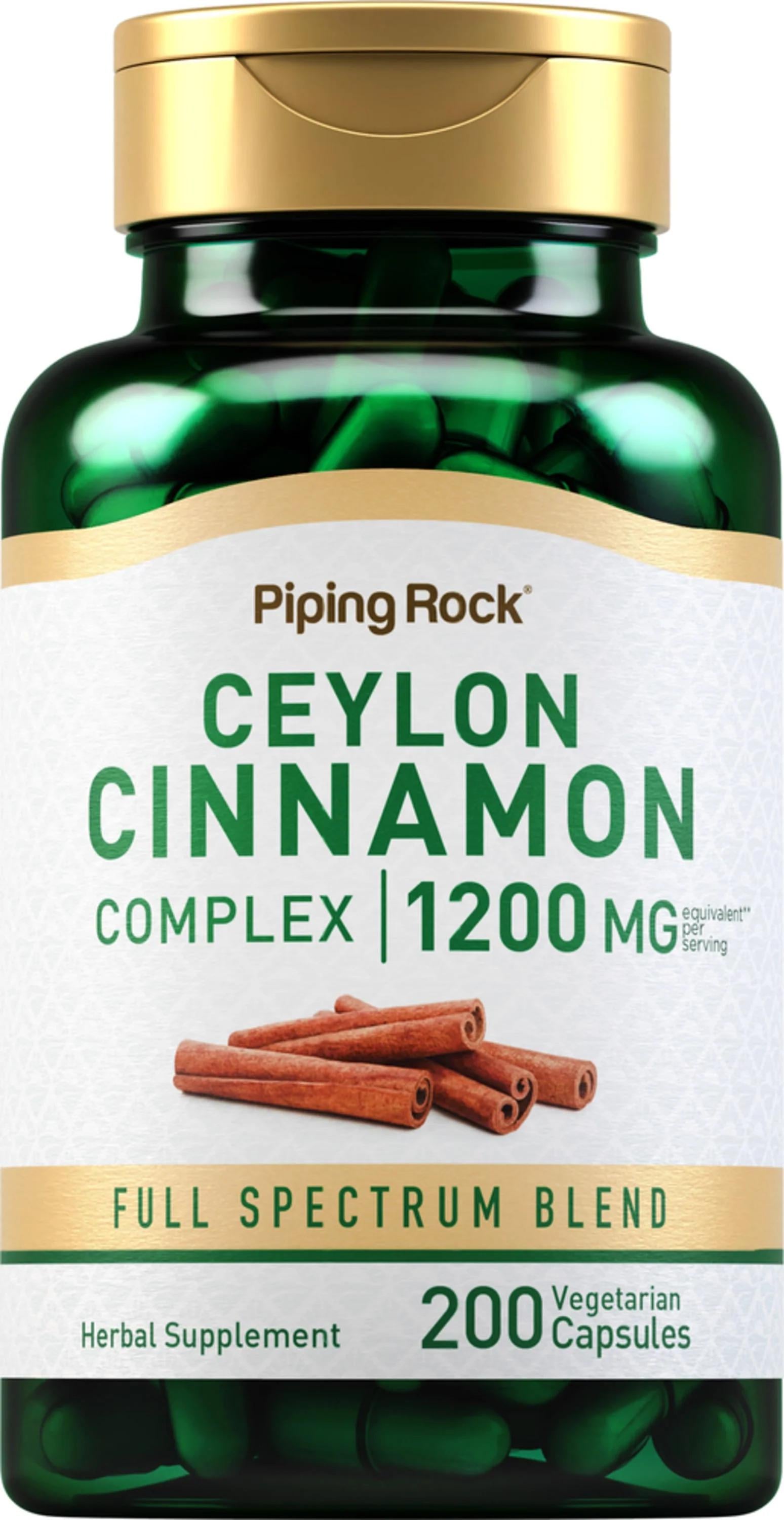 Цейлонская корица Piping Rock Ceylon Cinnamon Complex 1200 mg per serving 200 Vegetarian капсул