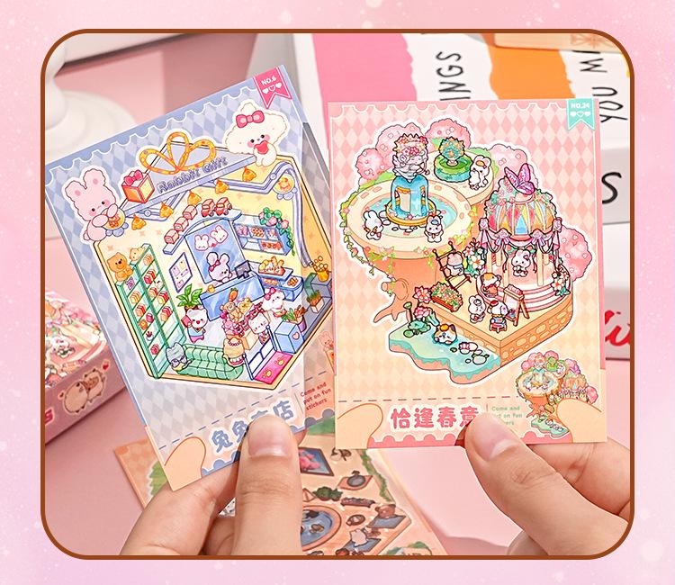 Набор комнат с наклейками Mini Room Play 25 сцен 25 листов Фиолетовый (29165339) - фото 3 Набор комнат с наклейками Mini Room Play 25 сцен 25 листов Фиолетовый (29165339) - фото 3