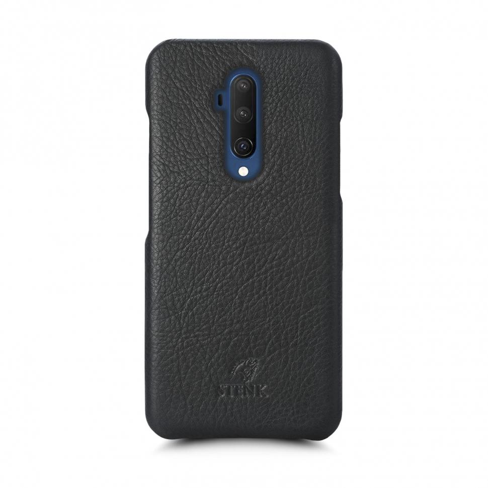 Кожаная накладка Stenk Cover для OnePlus 7T Pro Черная (69347)