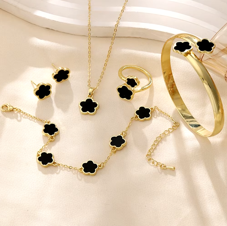 Набір прикрас ланцюжок/браслет/сережки/каблучка (Б701) - фото 3 Набір прикрас ланцюжок/браслет/сережки/каблучка (Б701) - фото 3