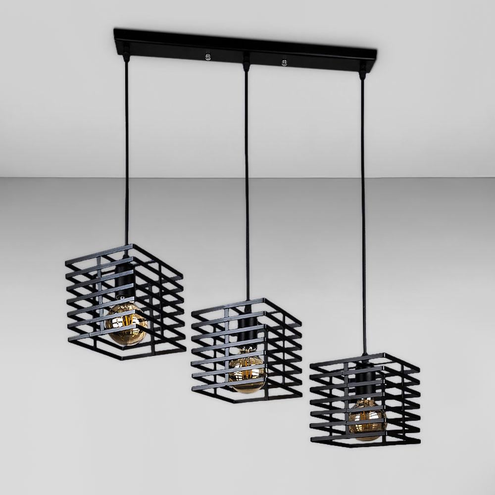 Люстра подвесная лофт Light House LS-18590F-3 BK 500 Черный