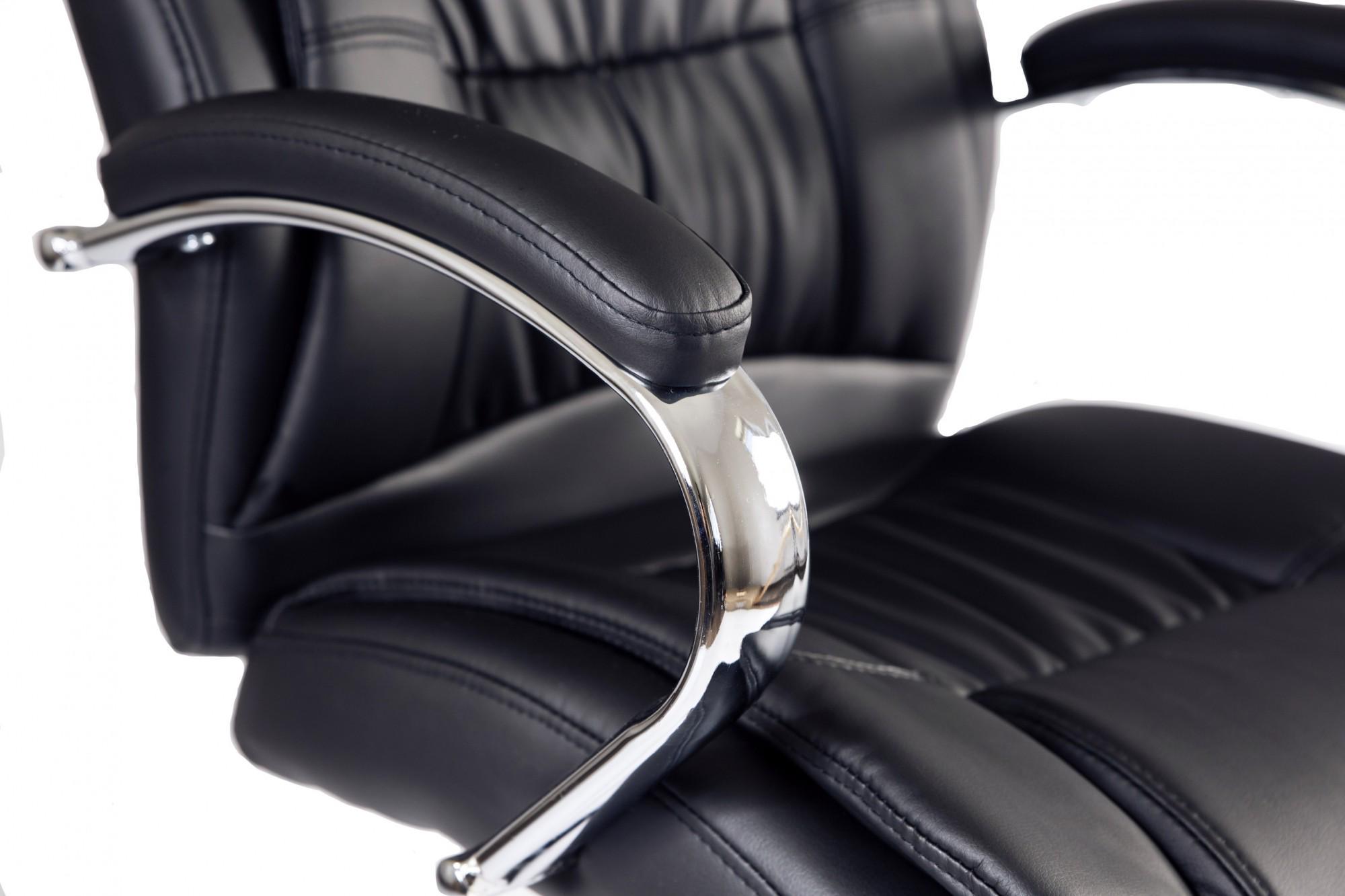 Кресло офисное компьютерное Kali LuxDesign хром Anyfix экокожа Черный - фото 6