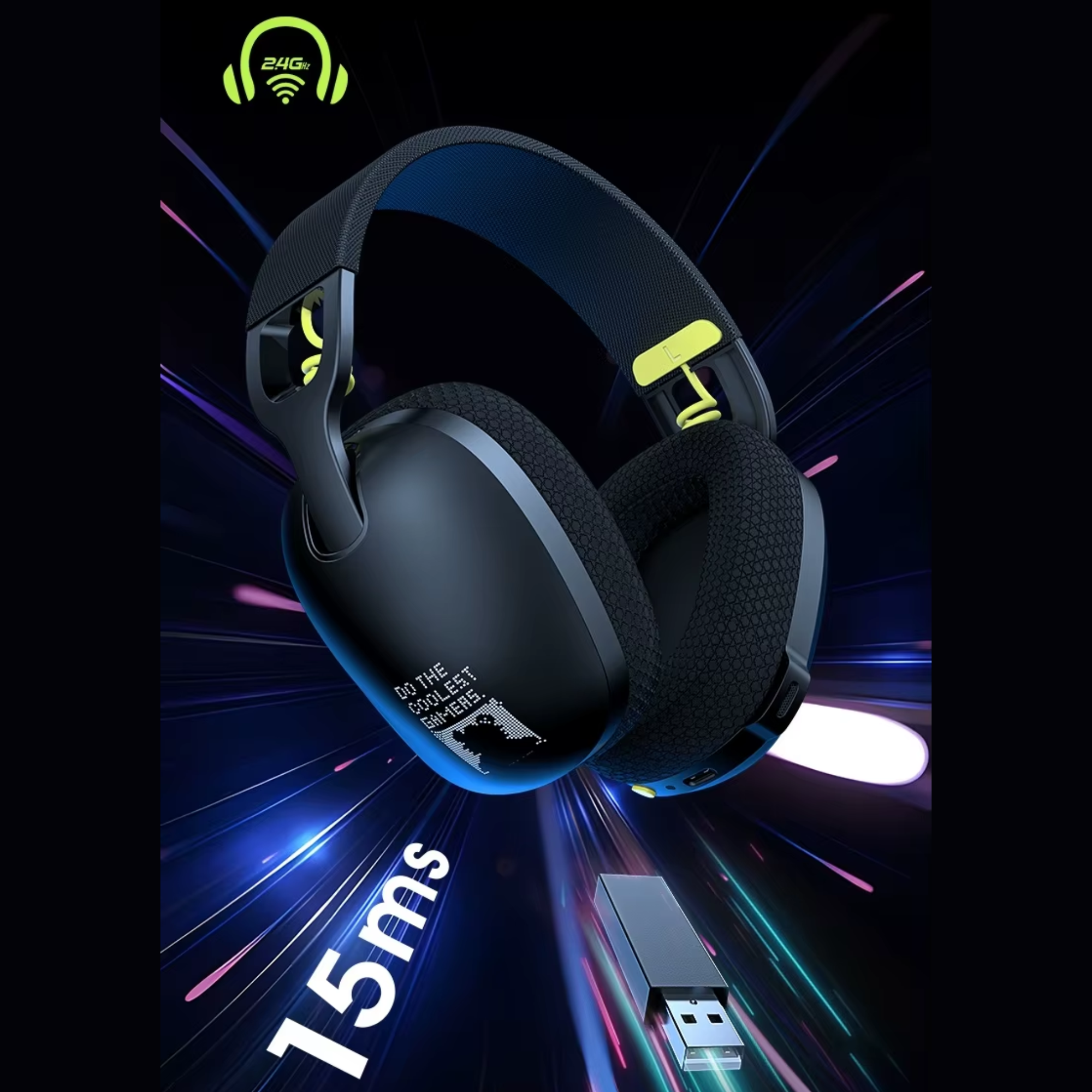 Наушники беспроводные Onikuma B2L с микрофоном Bluetooth 5,3/2,4G/AUX 7,1 для ПК/PS4/PS5/Xbox/телефона Black (25860559) - фото 5 Наушники беспроводные Onikuma B2L с микрофоном Bluetooth 5,3/2,4G/AUX 7,1 для ПК/PS4/PS5/Xbox/телефона Black (25860559) - фото 5