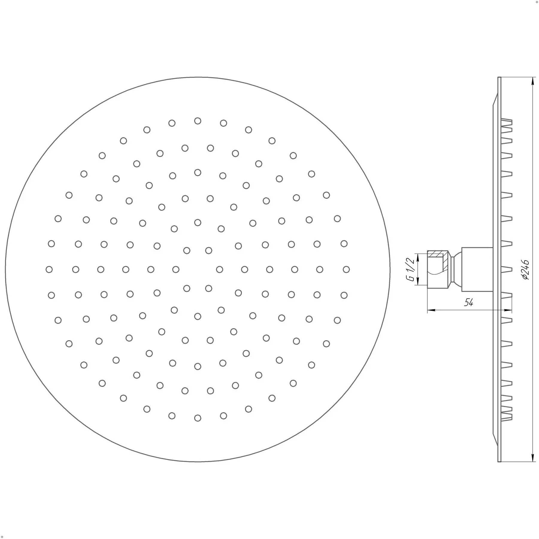 Лійка для душу Globus Lux ST-0250-R-BB (GSR-000021204) - фото 5