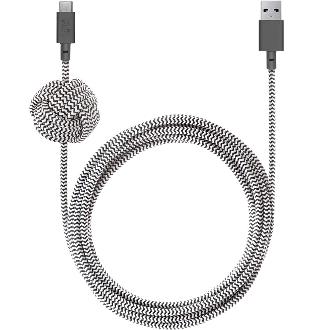 Кабель синхронизации Native Union Night 3 м Cable USB-A to USB-C Zebra (NCABLE-KV-AC-ZEB)