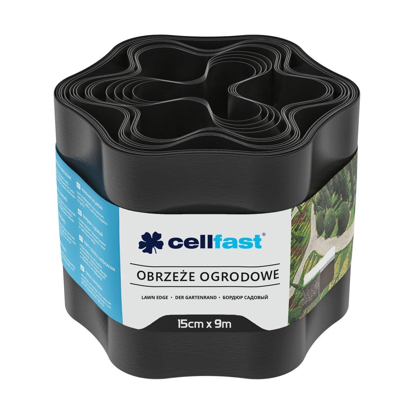 Бордюр газонный Cellfast 15 см x 9 м Черный (30-032H)