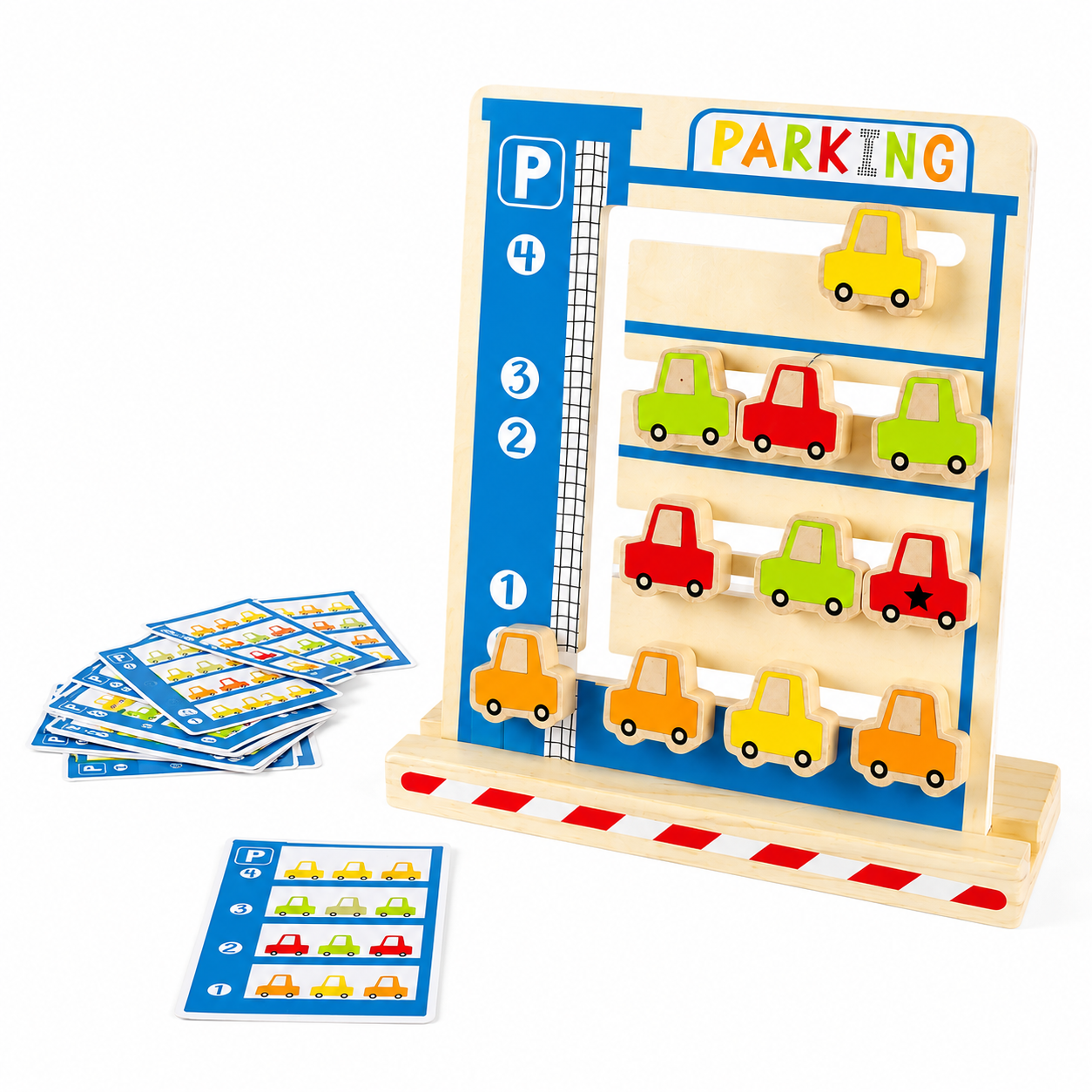Іграшка для малюків Montessori гра Паркінг Playtive логічний з машинками дерев'яна (500339)